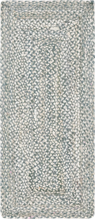 Unique Loom Gray Braided Chindi 6' Runner Rug