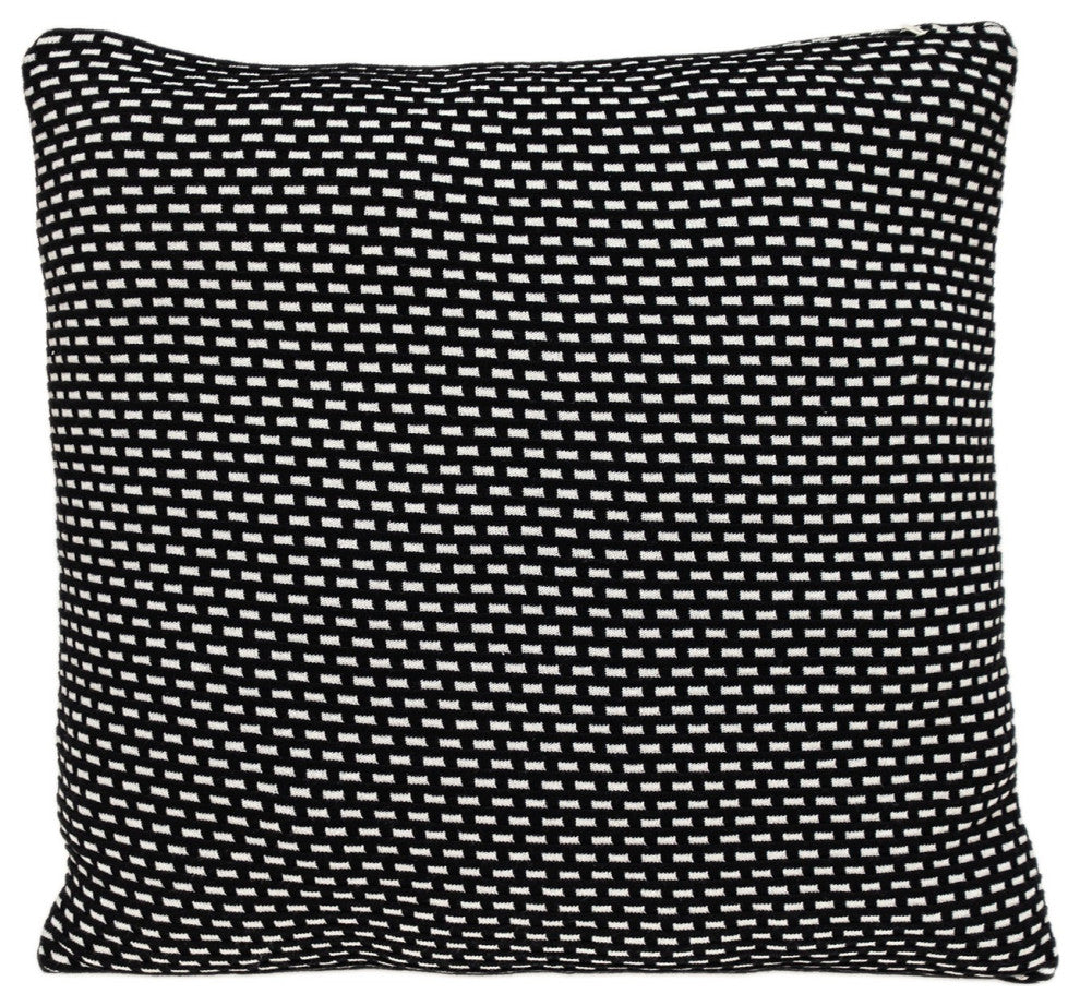 Super Black And White Check Throw Pillow