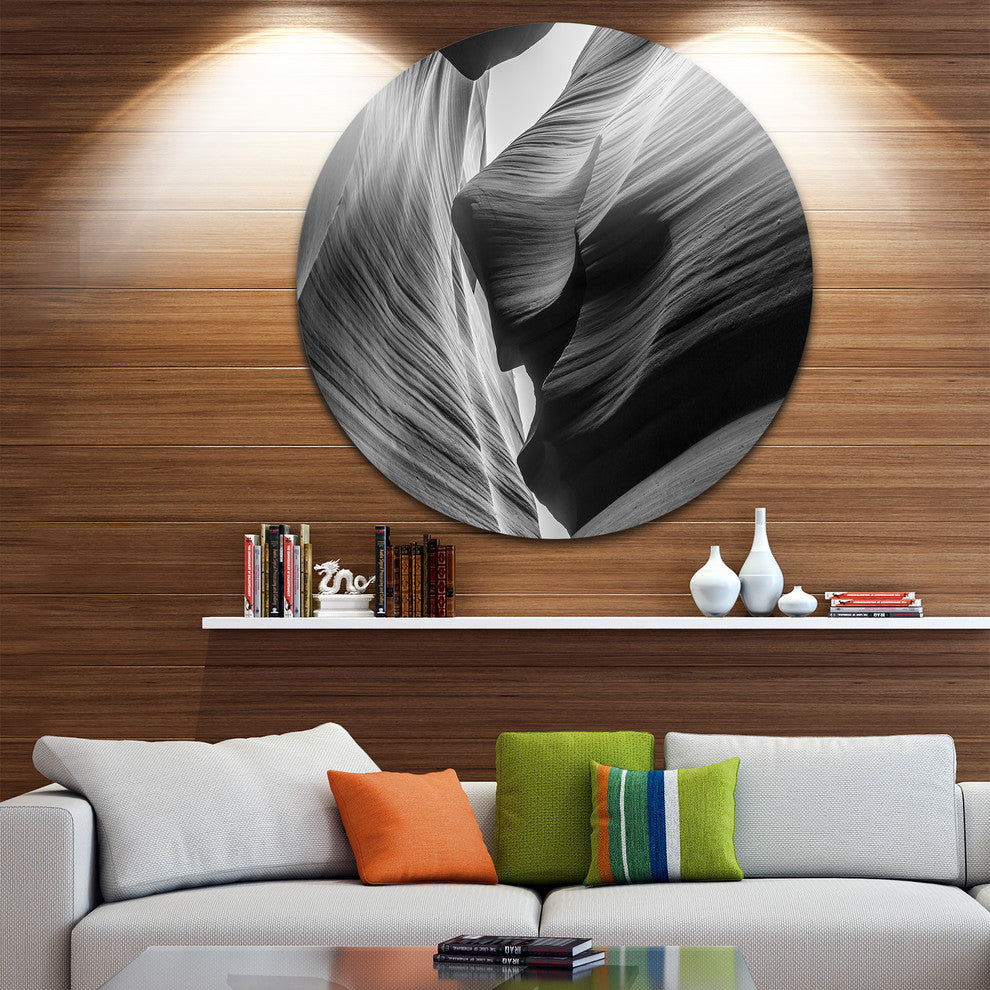 Lower Antelope Canyon, Landscape Photo Disc Metal Artwork, 38"