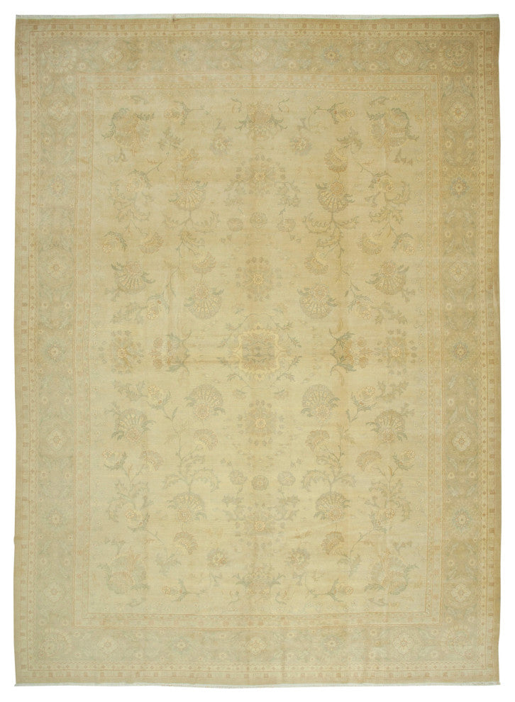Rug N Carpet - Handwoven Oriental 12' 8" x 17' 9" Oversize Oushak Area Rug