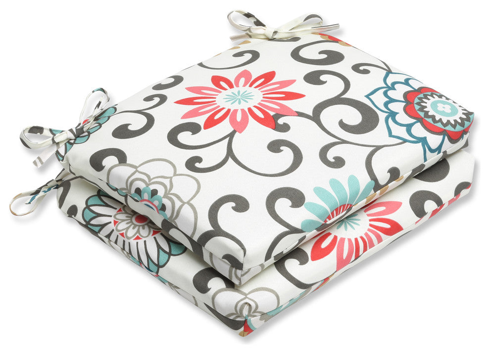 Pom Pom Play Peachtini Squared Corners Seat Cushion, Set of 2