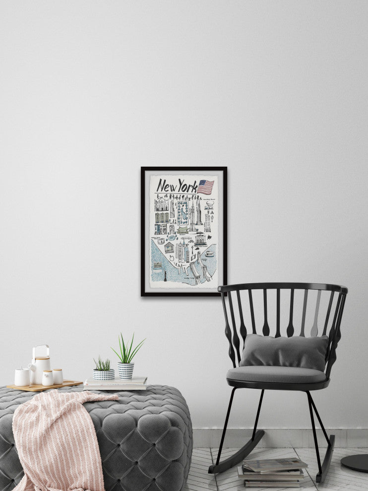 "New York Highlights" Framed Painting Print, 20x30