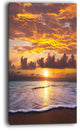 "Layers of Yellow Clouds At Sunset" Seashore Canvas Wall Art, 16"x32"