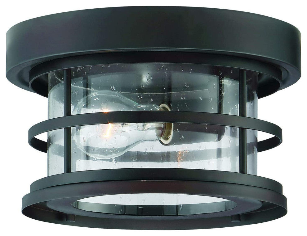 Bronze Glass Ceiling Light Fixture, Industrial, Farmhouse