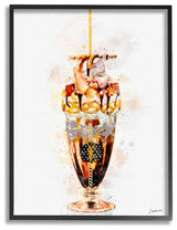 Dessert Fashion Ice Cream Sundae Glitter Orange Red Brown,1pc, each 24 x 30