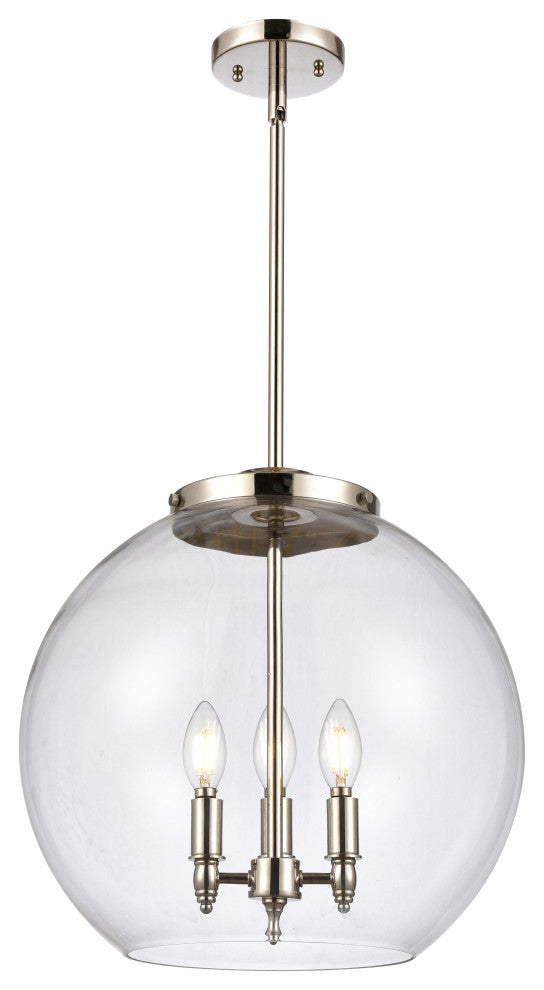 INNOVATIONS 221-3S-PN-G122-16-LED 3-Light Pendant Polished Nickel