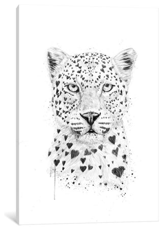 "Lovely Leopard" by Balazs Solti, Canvas Print, 18"x12"