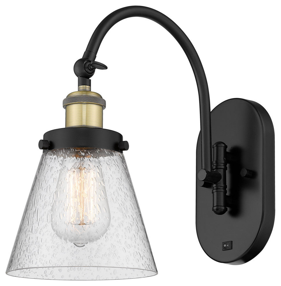 Cone Sconce, Black Antique Brass, Seedy, Seedy