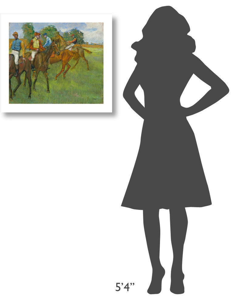 "Before the Race, c. 1887-1889" Digital Paper Print by Edgar Degas, 24"x21"