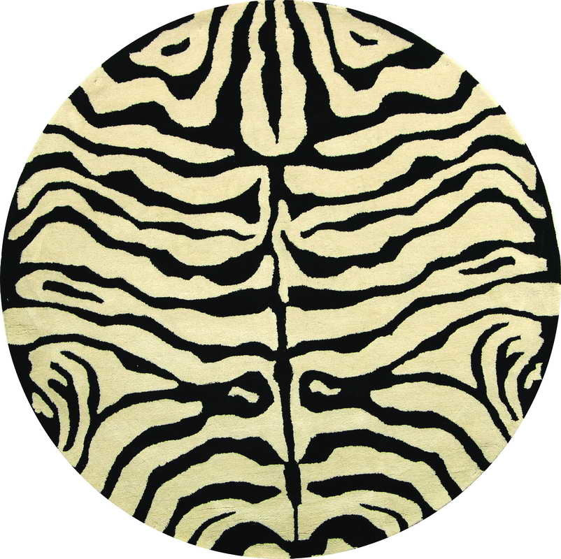 Safavieh Soho soh435a Rug, Black/White, 6'0"x6'0" Round