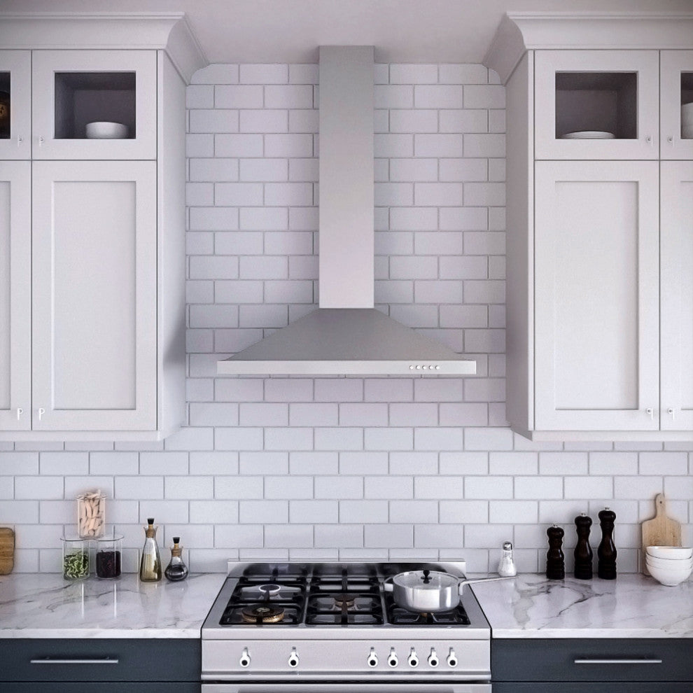 Streamline 36" Patria Convertible Wall Mount Range Hood, Stainless Steel