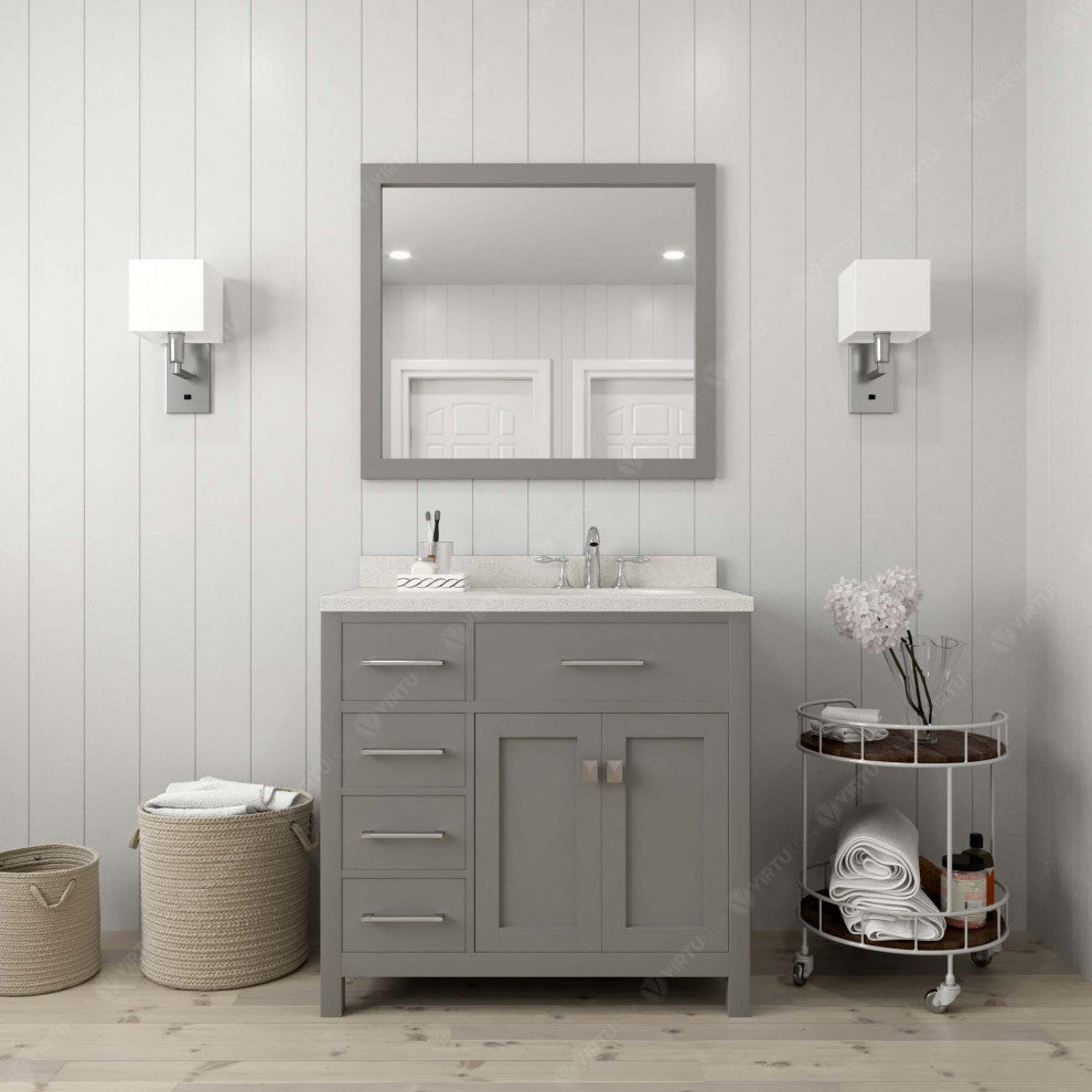 Caroline Parkway 36" Single Bathroom Vanity Set in Gray