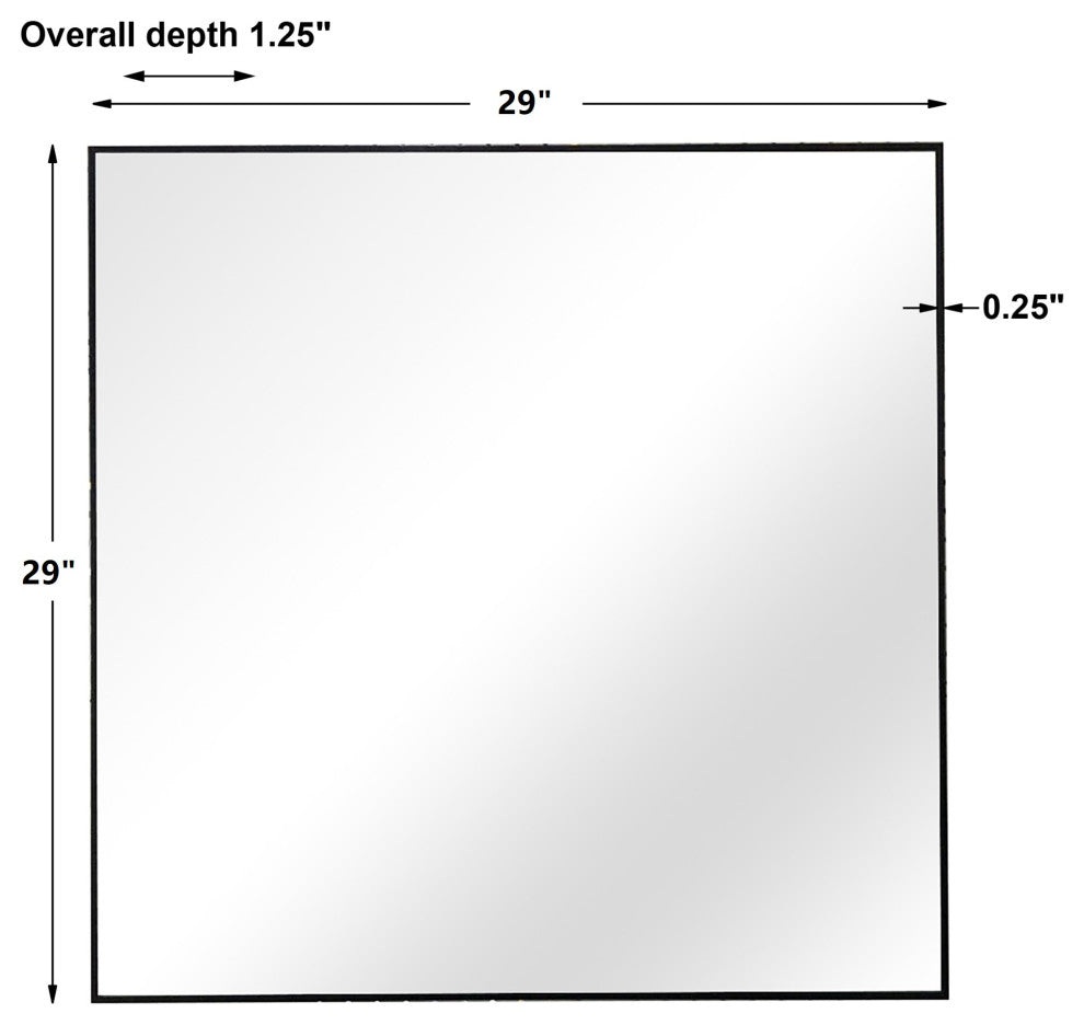 Uttermost Alexo Black Square Mirror