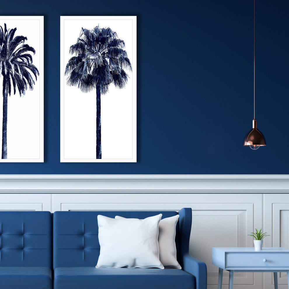 Palm Tree Blue IV Framed Art