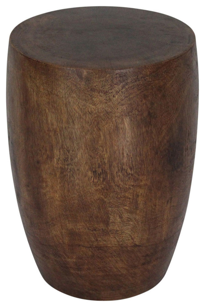 Haussmann Mango Wood Merlot End table 15 in D x 20 in High Mocha Oil