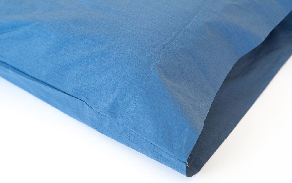 Blue Solid Sheet Set, Queen