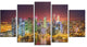"Singapore Skyline View of Marina Bay" Canvas Print60"x32", 5-Panels
