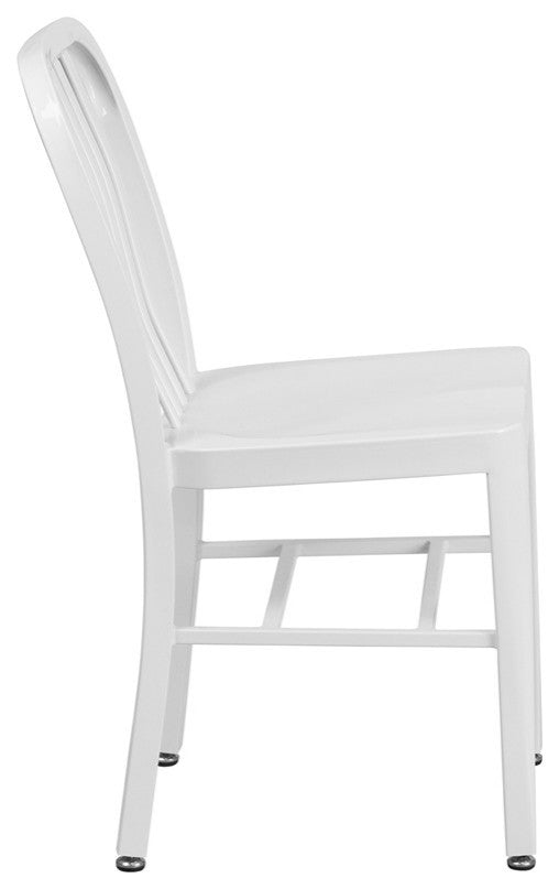 Metal Indoor-Outdoor Chair, White