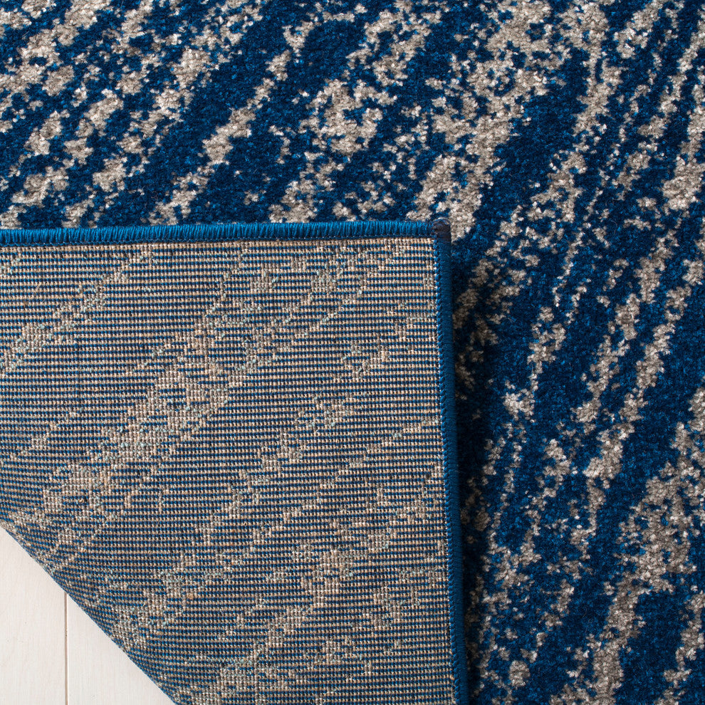 Safavieh Evoke Collection EVK228 Rug, Navy/Ivory, 9' Square