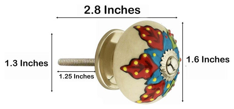 10-pcs Ceramic Designer Knobs, Decorative Ceramic Cabinet Knobs, Drawer Knobs