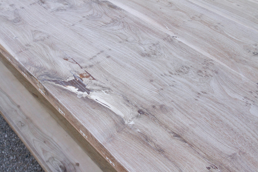 Bleached Teak Mother of Pearl Blossom Table