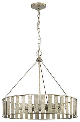 Stella 6 Light 24 in. Antique Silver Chandelier