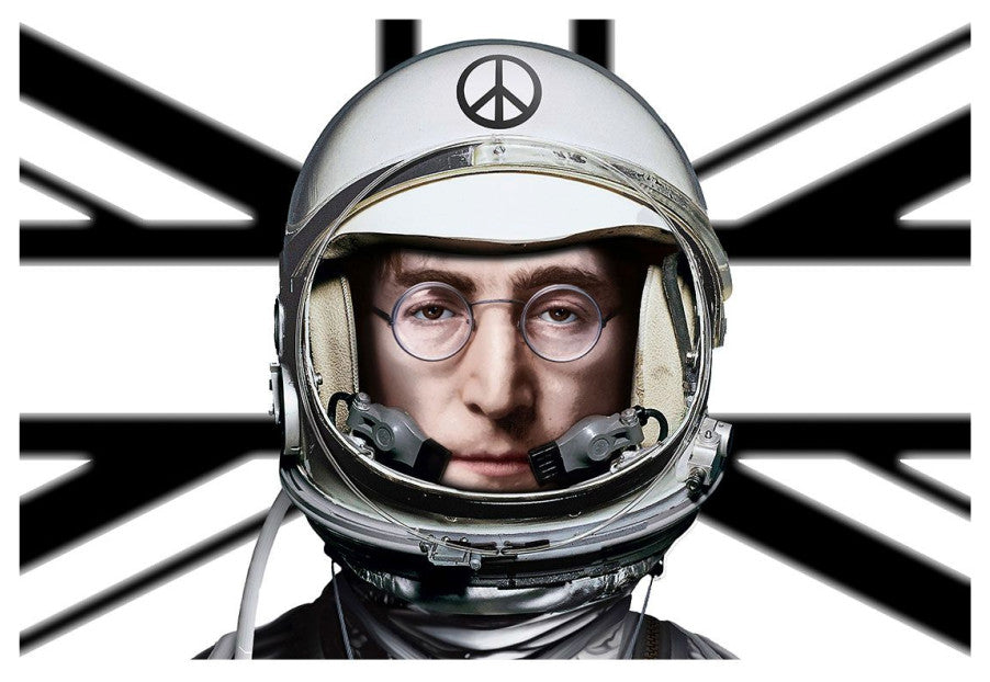 Beatles Neon Artwork, Andrew Martin Lennon Astronaut, Medium