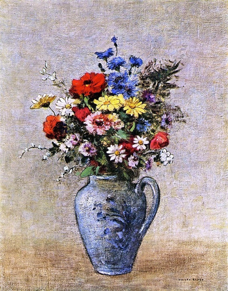Odilon Redon Flowers in a Vase With one Handle Wall Decal Print