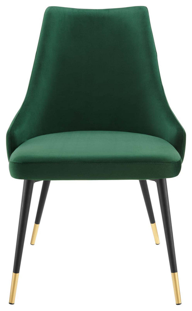 Adorn Dining Side Chair Performance Velvet Set of 2 Green
