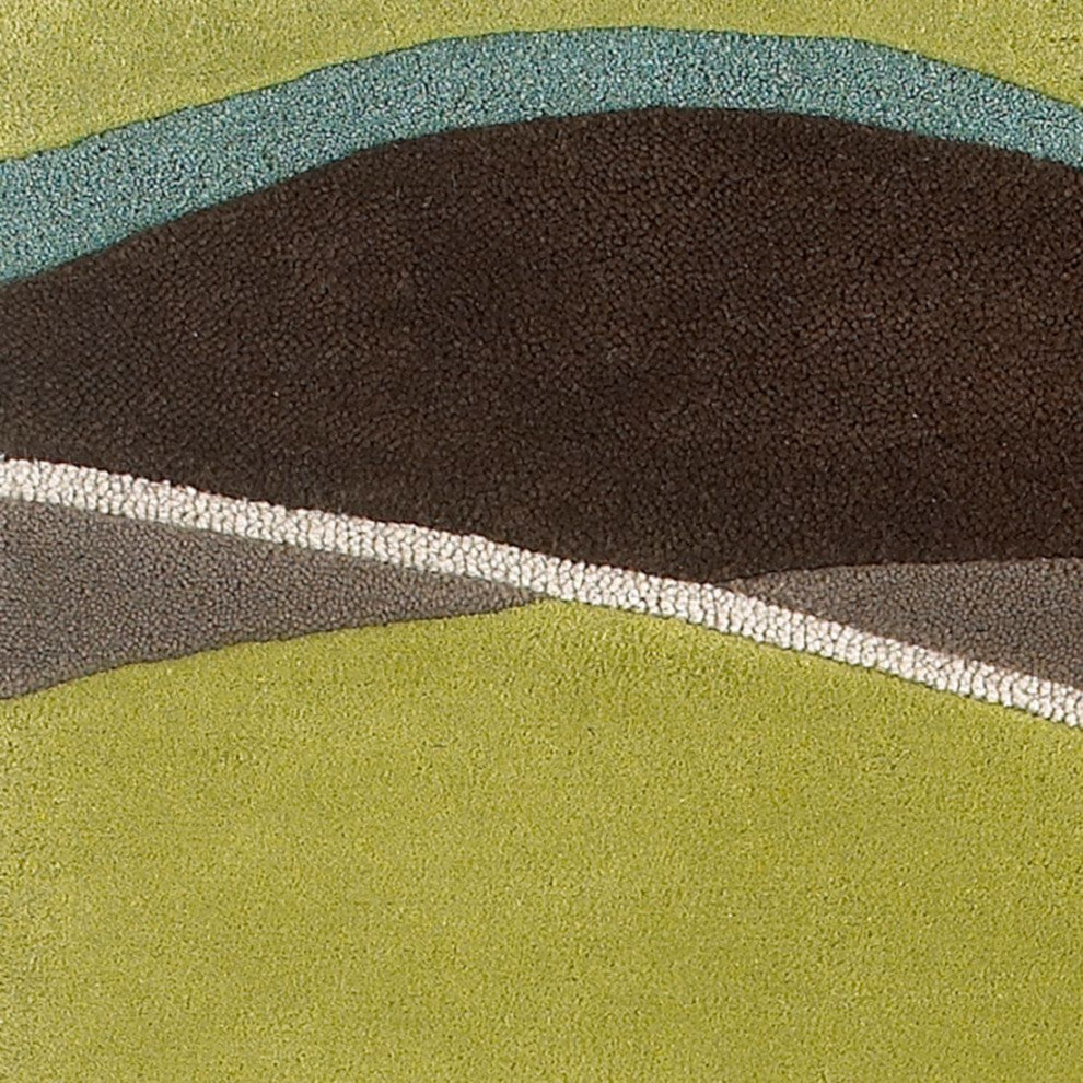 KAS Eternity 1084 Lime/Mocha Landscapes Area Rug, 4'x6'