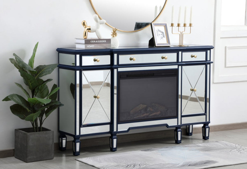 Elegant MF61060BL-F1 Contempo 60" Mirrored Credenza