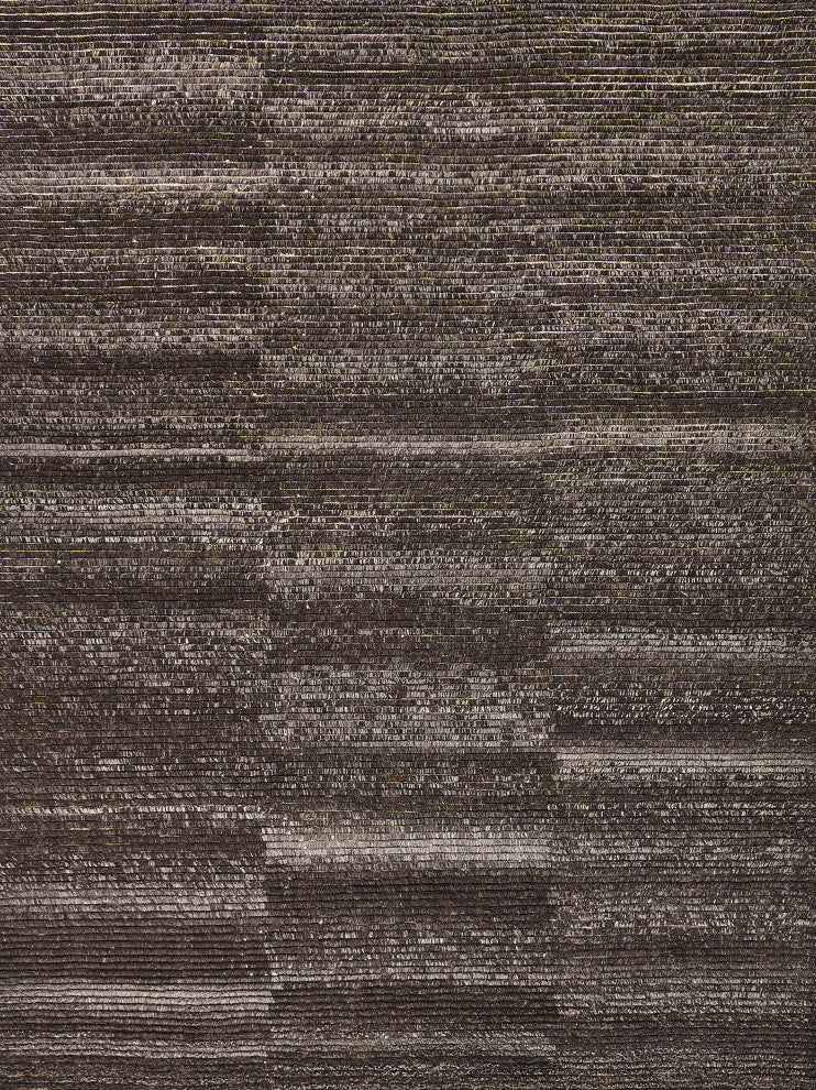 Kaza Hand-Knotted Wool Charcoal/Brown Area Rug