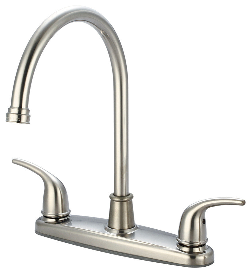 Accent Two Handle Kitchen Faucet, PVD Brushed Nickel