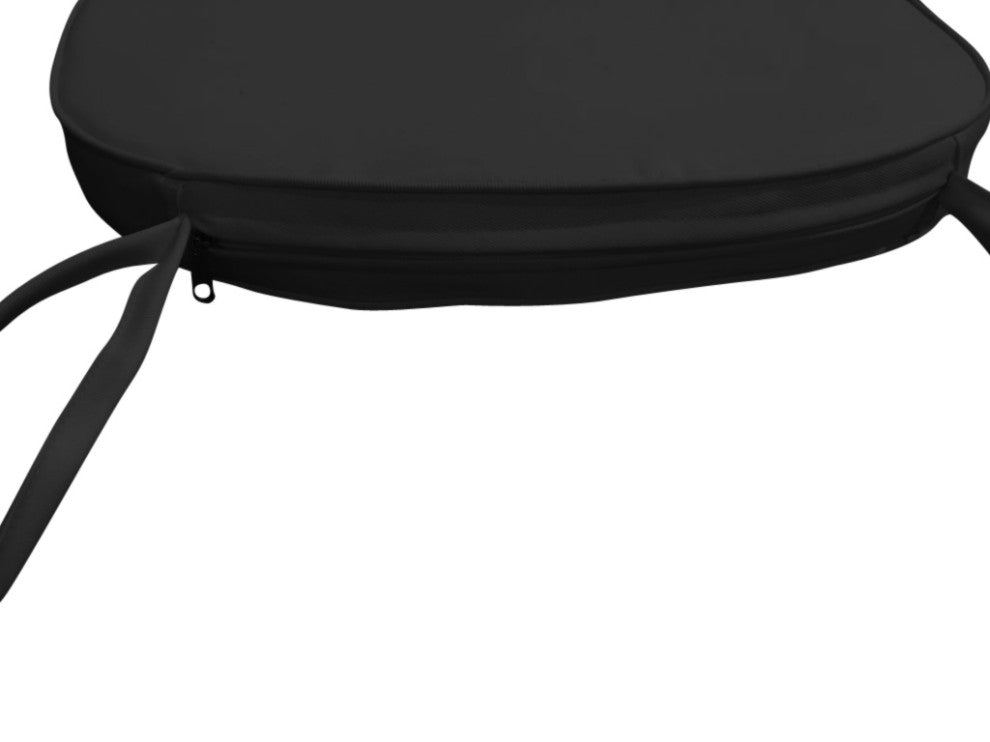 LeisureMod Modern Dining Chair Cushion Pads, Black