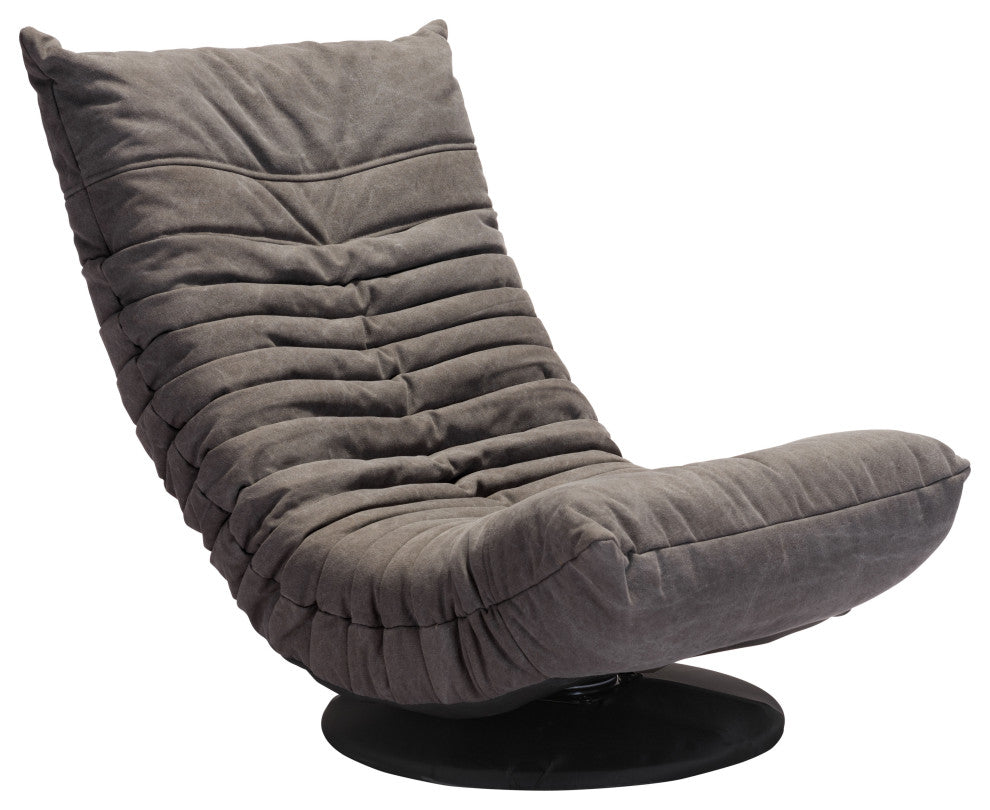 Down Low Swivel Chair Gray
