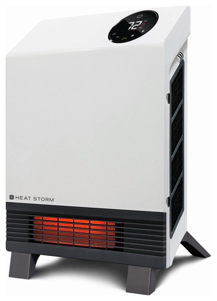 Wave Floor to Wall Infrared Heater, Built-In Thermostat