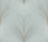 Sky Blue Papyrus Plume Wallpaper