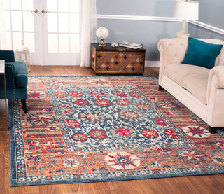 Noori Rug Distressed Rosalee Blue/Rust Rug