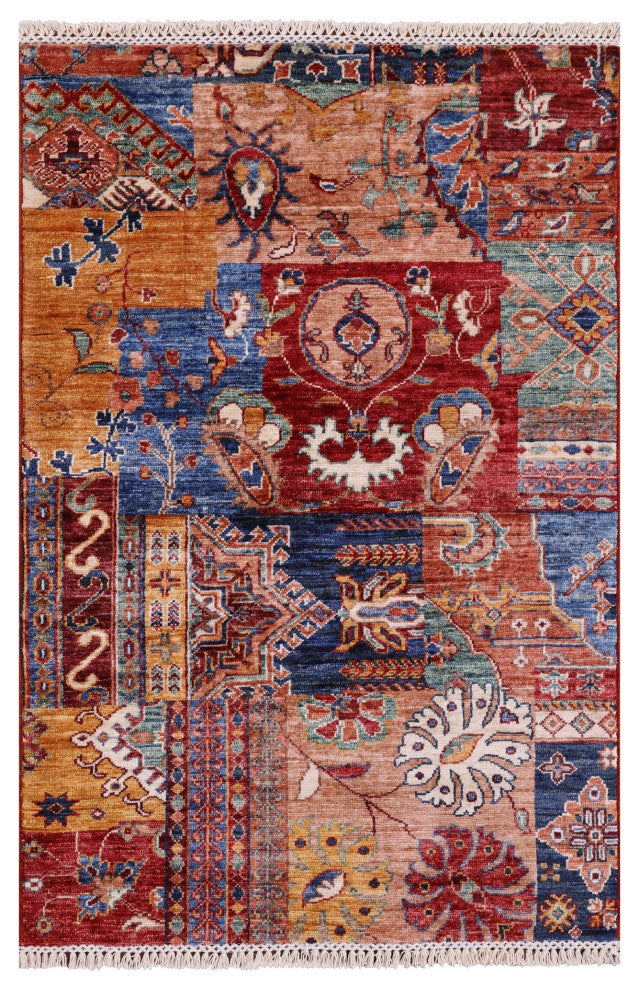 2' 10" X 4' 2" Super Kazak Handmade Wool Rug Q11248