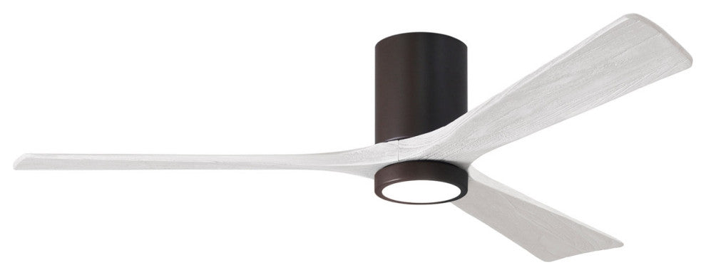 Matthews Fan Irene-3HLK With Lighting Kit, Textured Bronze, 60", Matte White