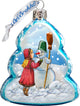 Keepsake Playing Snowman Scenic Glass Ornament