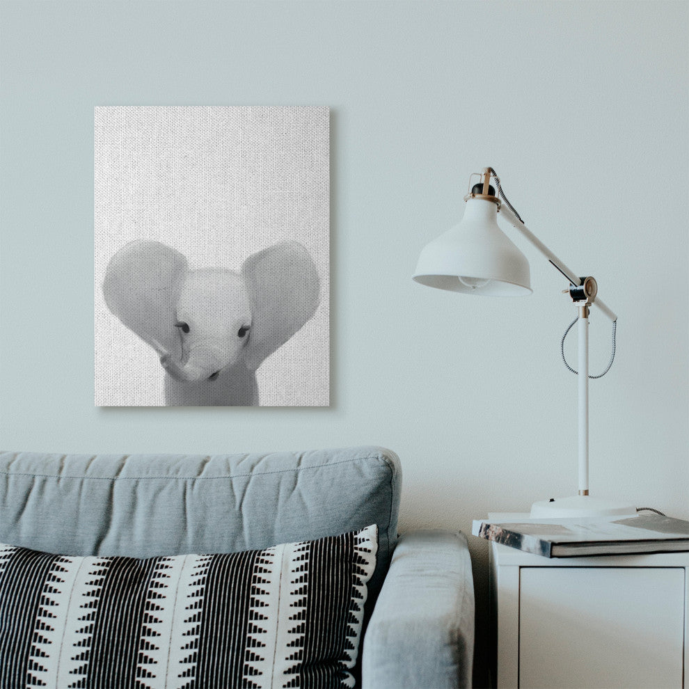 Baby Elephant Animal Kids Painting, 24"x30"