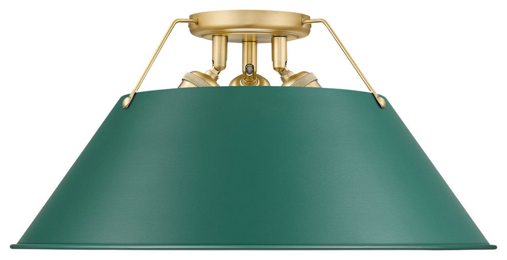 Golden Lighting 3306-3FM BCB Orwell 3 Light 19"W Semi-Flush - Brushed Champagne