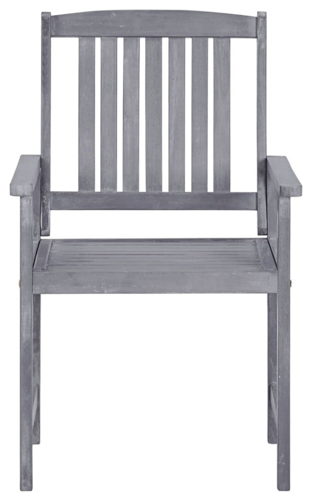 Vidaxl Director's Chairs 4-Piece Solid Acacia Wood Gray