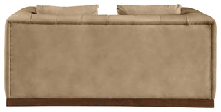 Mallina Upholstered Loveseat, Tan, Vegan Leather