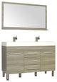The Modern 48 Inch Double Modern Bathroom Vanity In Gray Without Mirror