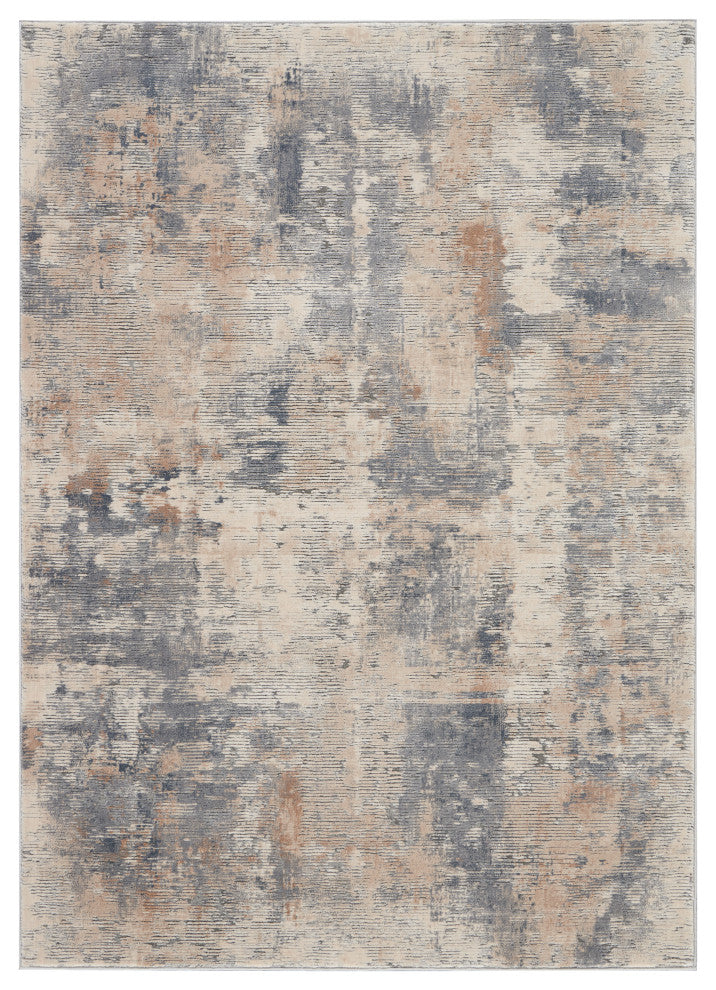 Nourison Rustic Textures 7'10" Round Beige/Grey Modern Indoor Area Rug