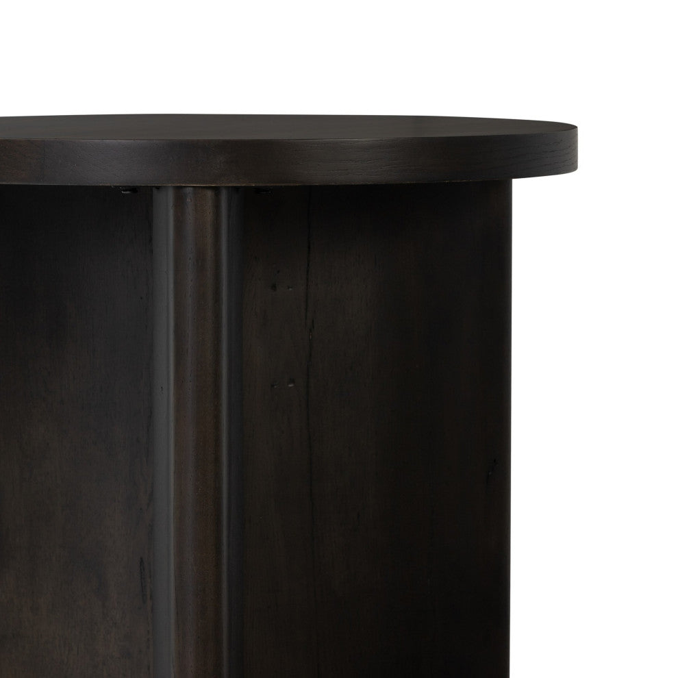 Toli End Table, Wood Smoked Black, Smoked Black Veneer