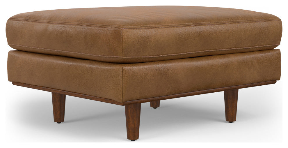 Morrison 72" Sofa and Ottoman Set, Caramel Brown, 72"