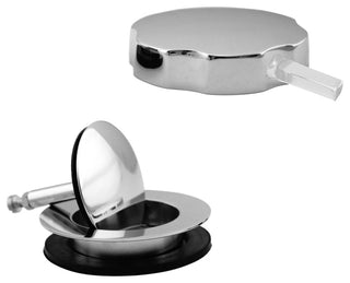 Casper Snap-in Shower Strainer, Powdercoated White, Polished Chrome